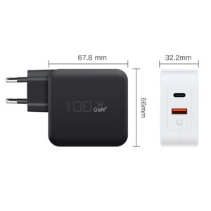 WEP-100-CA 100-W-GaN-Ladegerät in Schwarz & Weiß